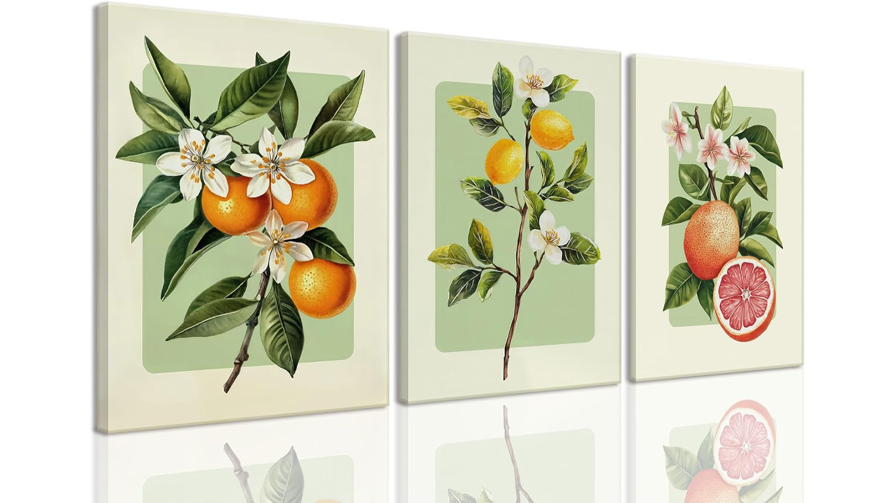 Citrus Home Décor - Vintage Fruit Canvas Wall Art