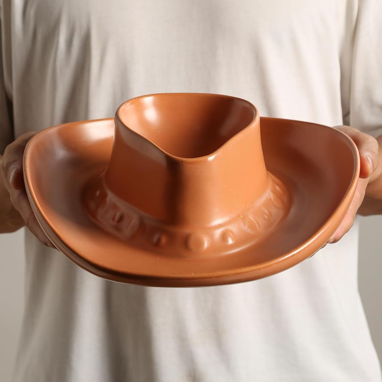 Cowboy Hat Chips and Salsa Serving Bowl Set