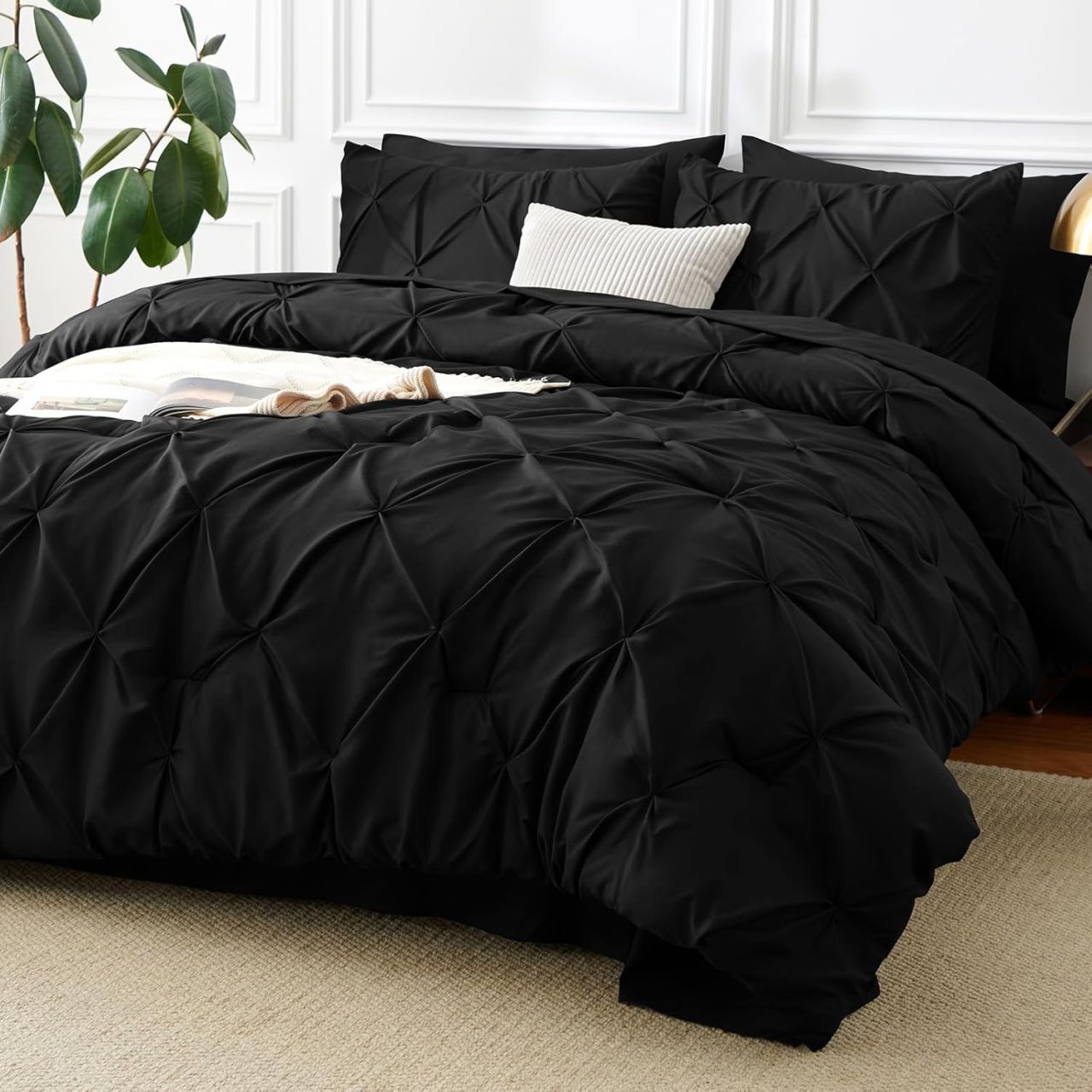 CozyLux Pintuck Comforter Set