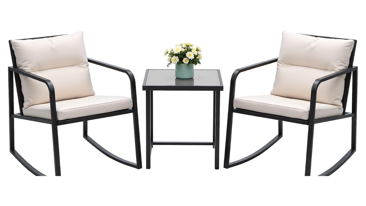 Devoko 3 Piece Rocking Bistro Set