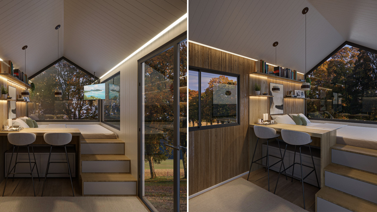 Driftway tiny house - bedroom