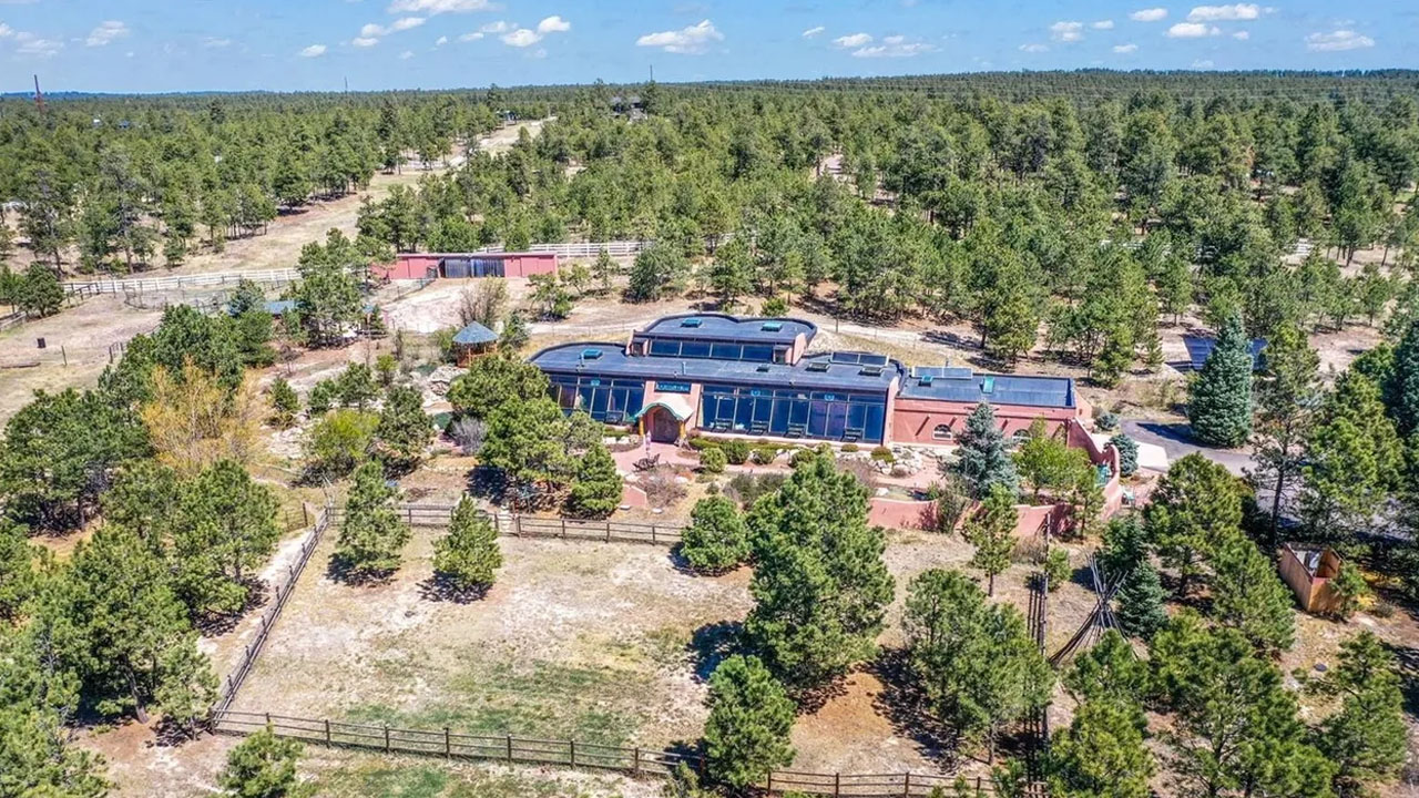 Earth Home for Sale in Black Forest Colorado - aerial view 1