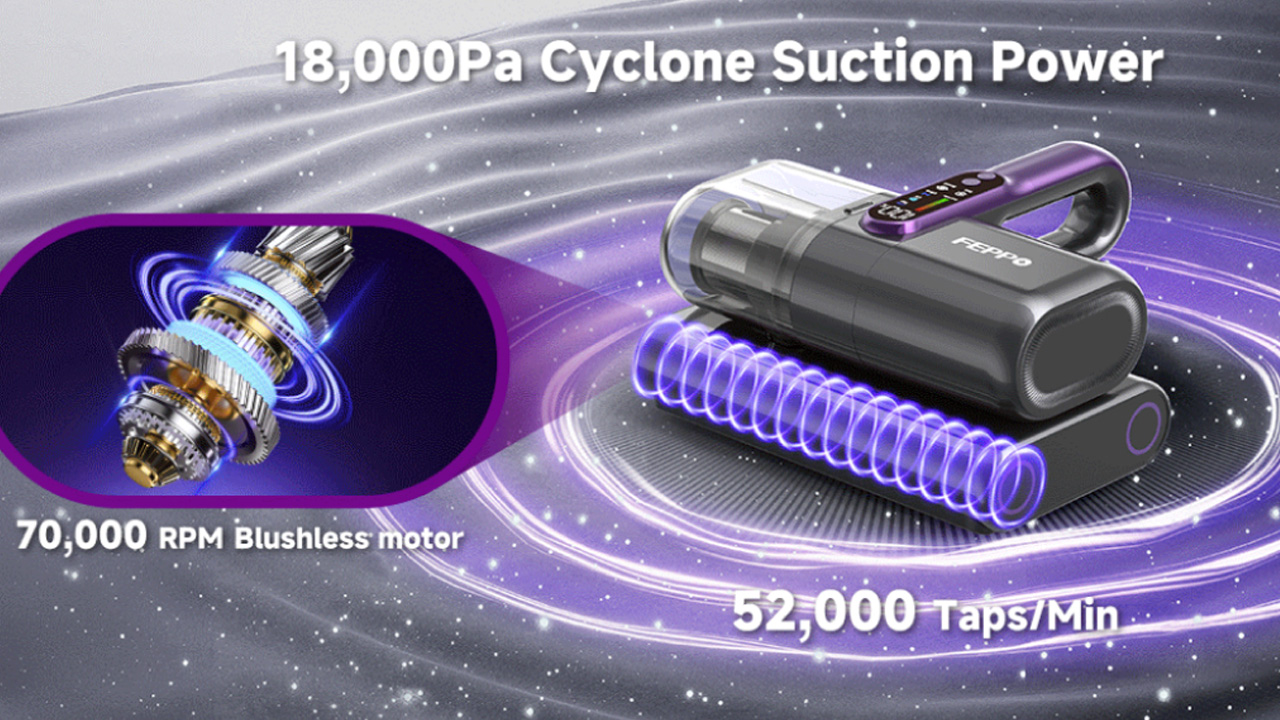 FEPPO corded mattress vacuum cleaner- suction power