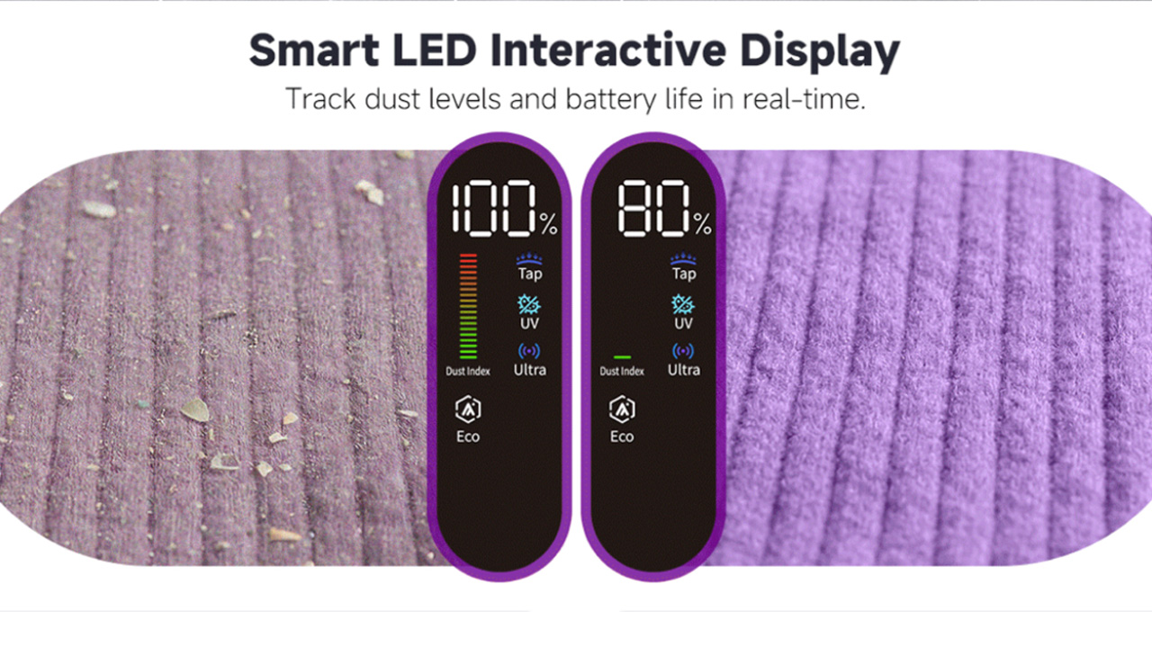 FEPPO corded mattress vacuum cleaner- interactive display