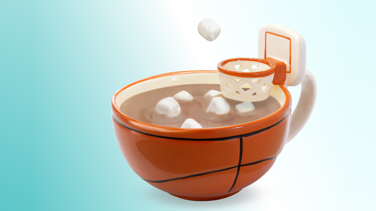 Father's Day gifts for sports fan dad - Mug With a Hoop Basketball