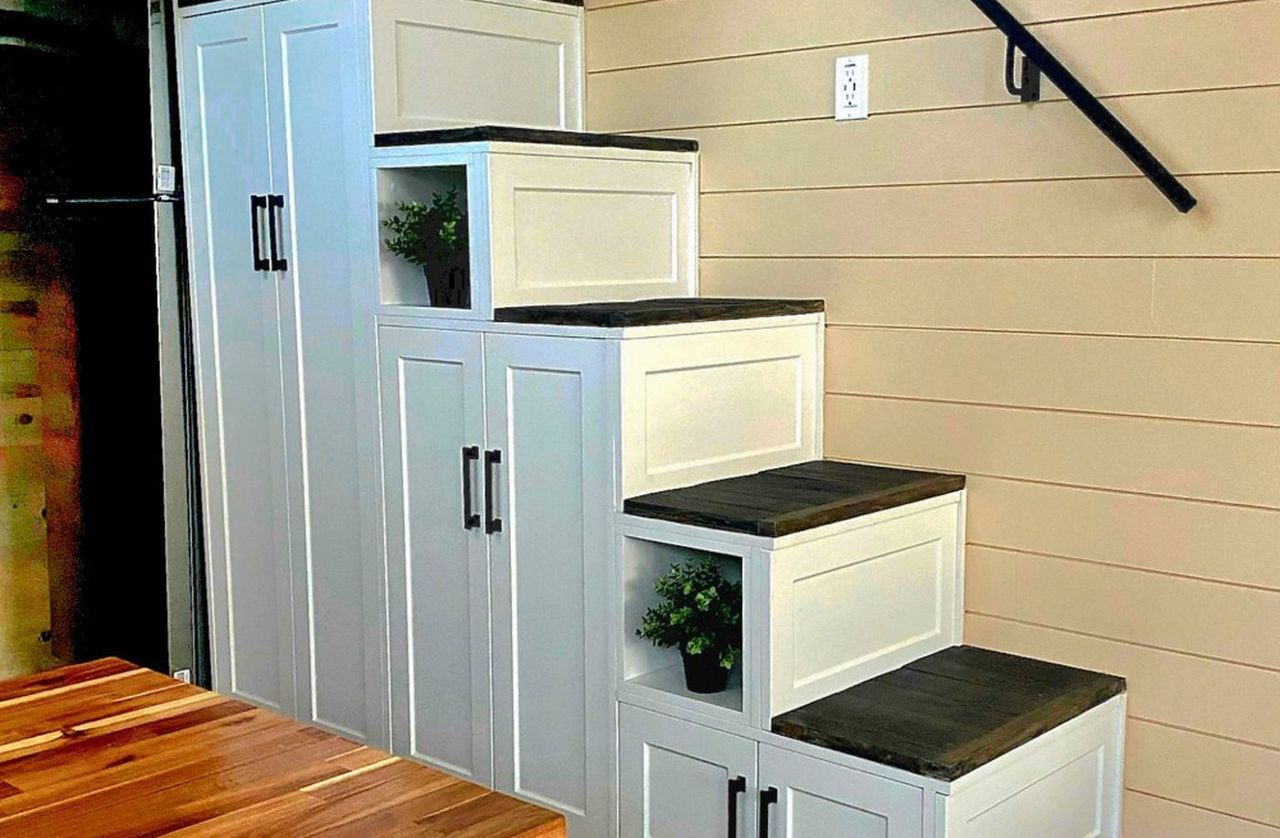 Fraser Bear Tiny House_Storage Under the Staircase