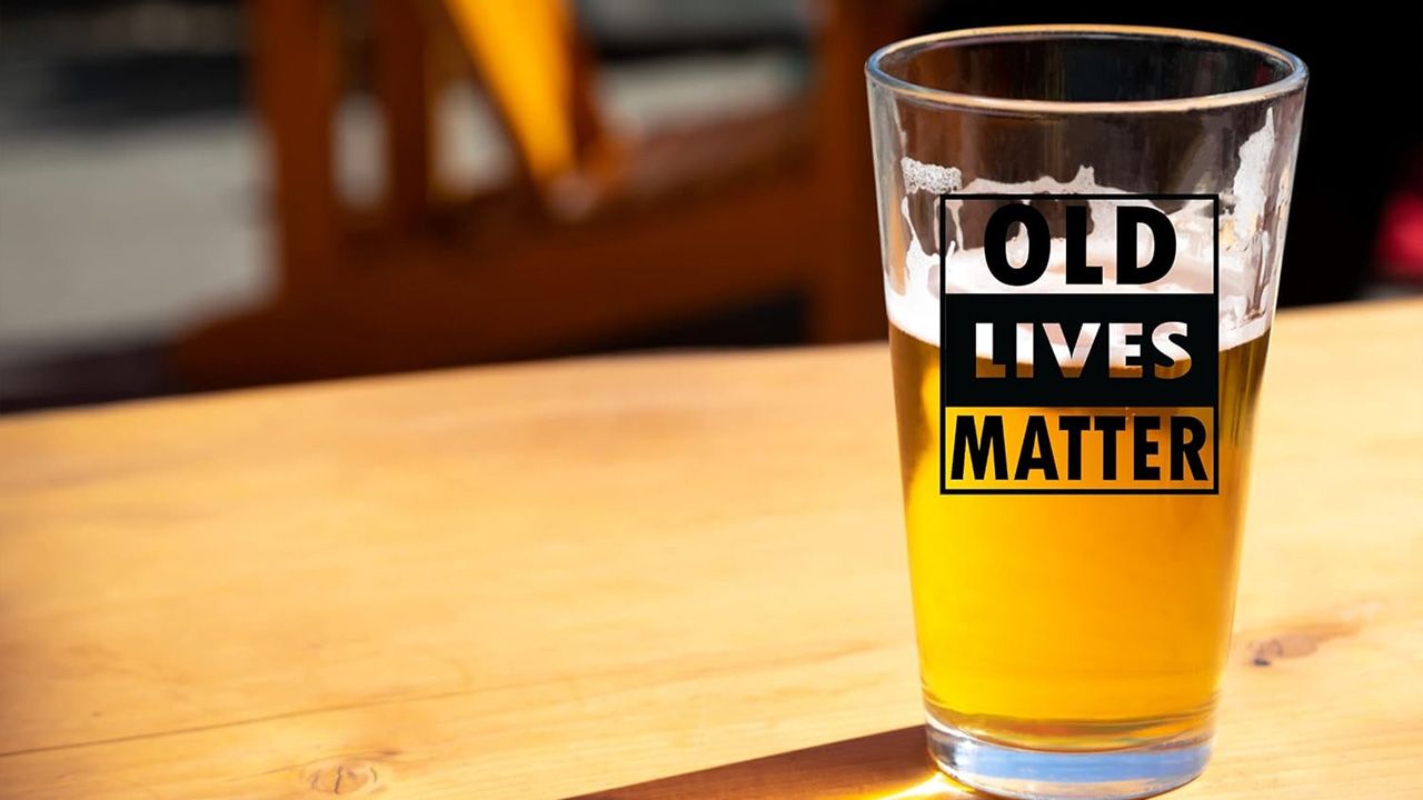 Funny Father's Day Gifts - Old Lives Matter Beer Glass