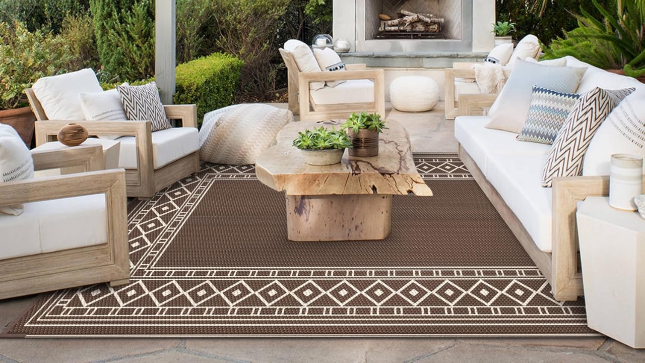 GENIMO Waterproof Outdoor Rug for Patio
