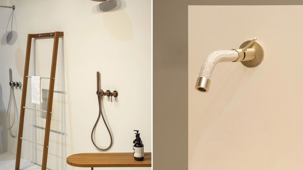 Guglielmi Rubinetterie Combines Stainless Steel With Textile Weave in Tactile Faucet Design