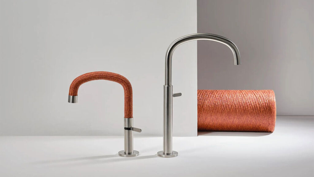 Guglielmi Rubinetterie Combines Stainless Steel With Textile Weave for Its Tactile Faucets Guglielmi Rubinetterie Combines Stainless Steel With Textile Weave in Tactile Faucet Design
