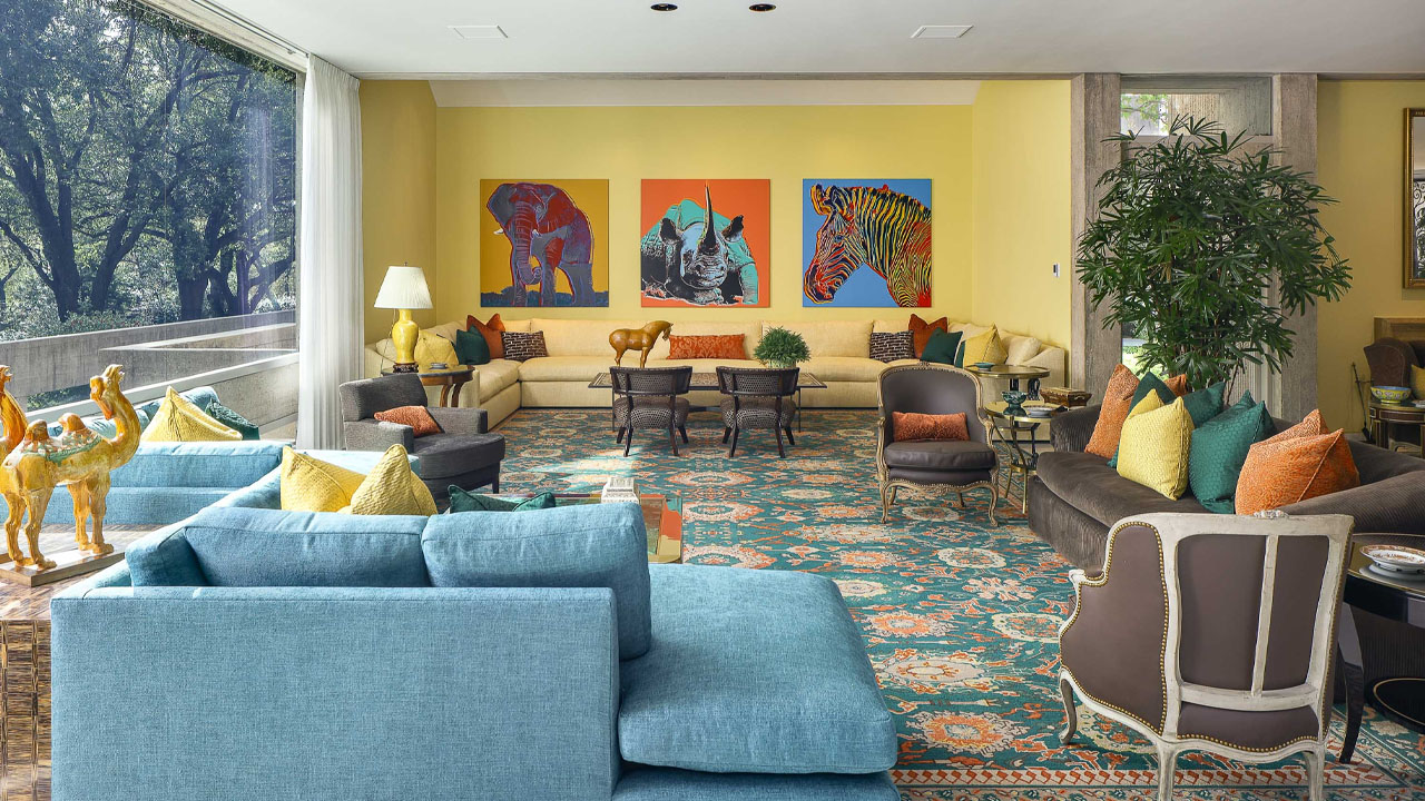 The vibrant living room