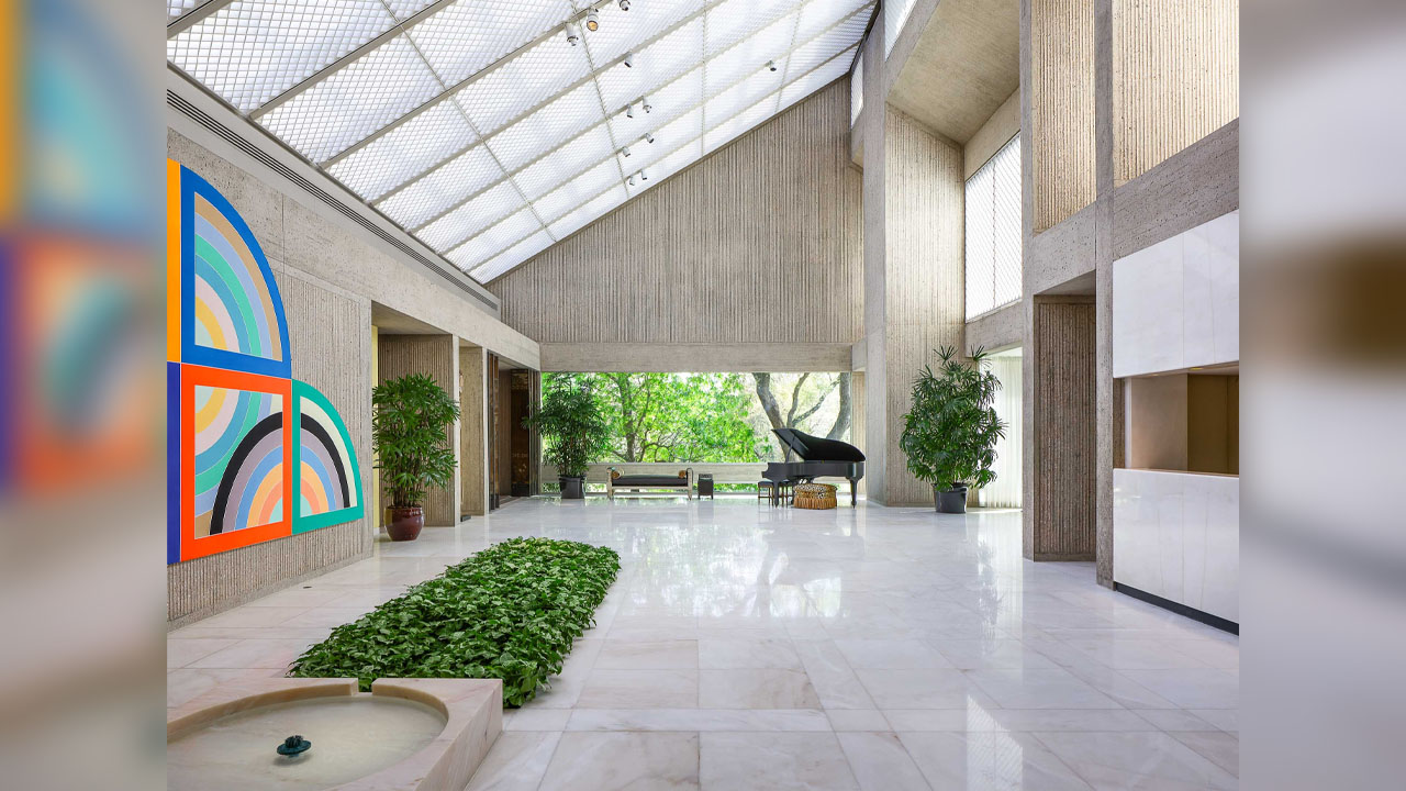 The light-filled garden room