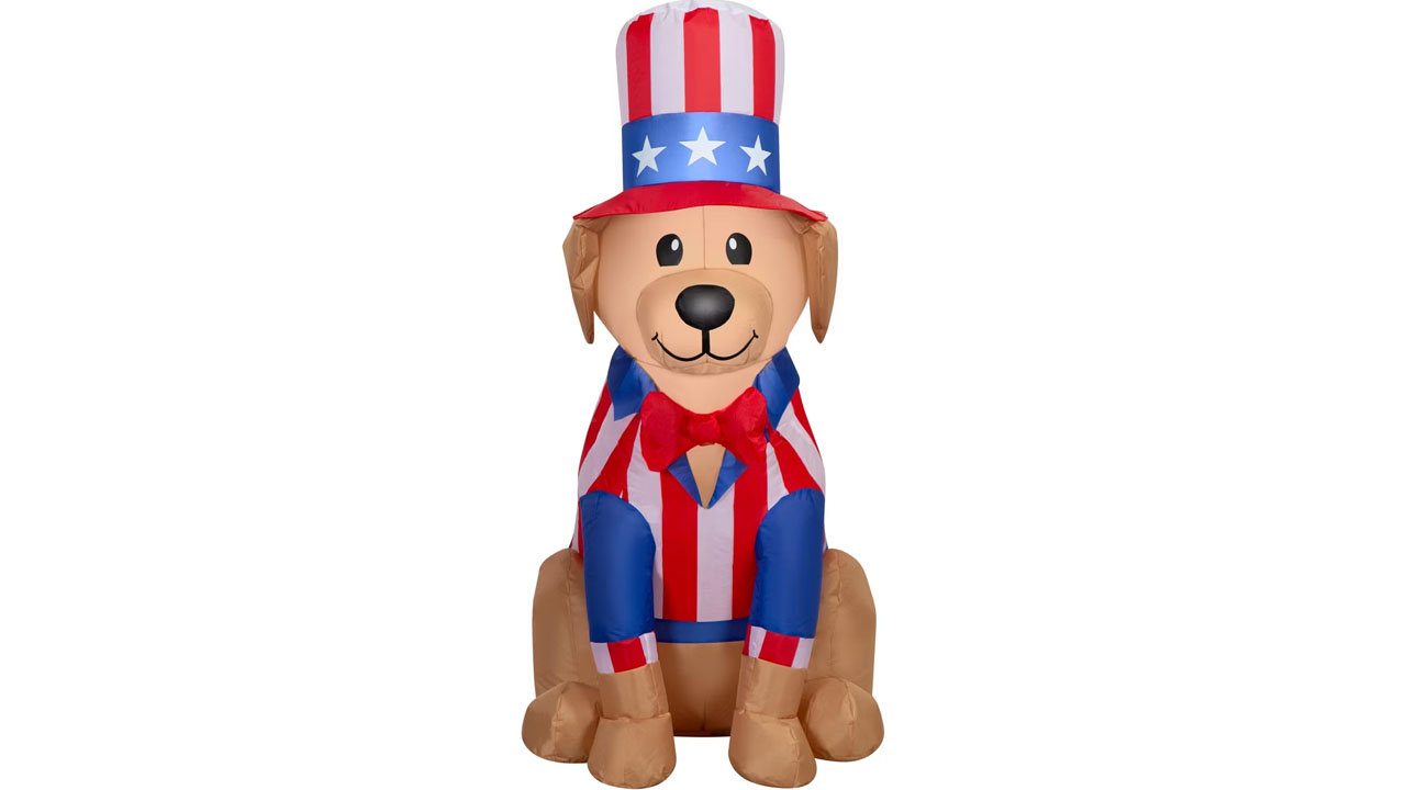 Independence Day Light Patriotic Yellow Lab