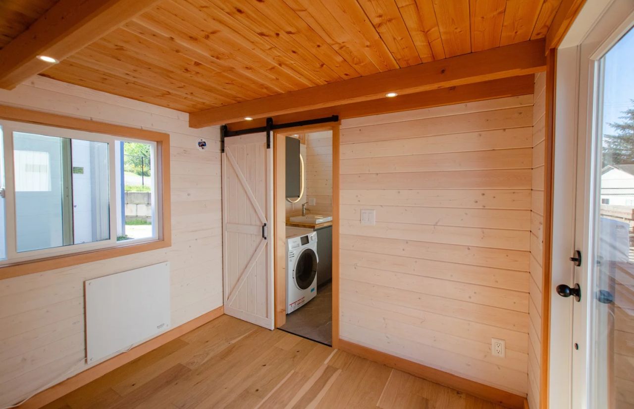 Interior of Juniper tiny house on wheels