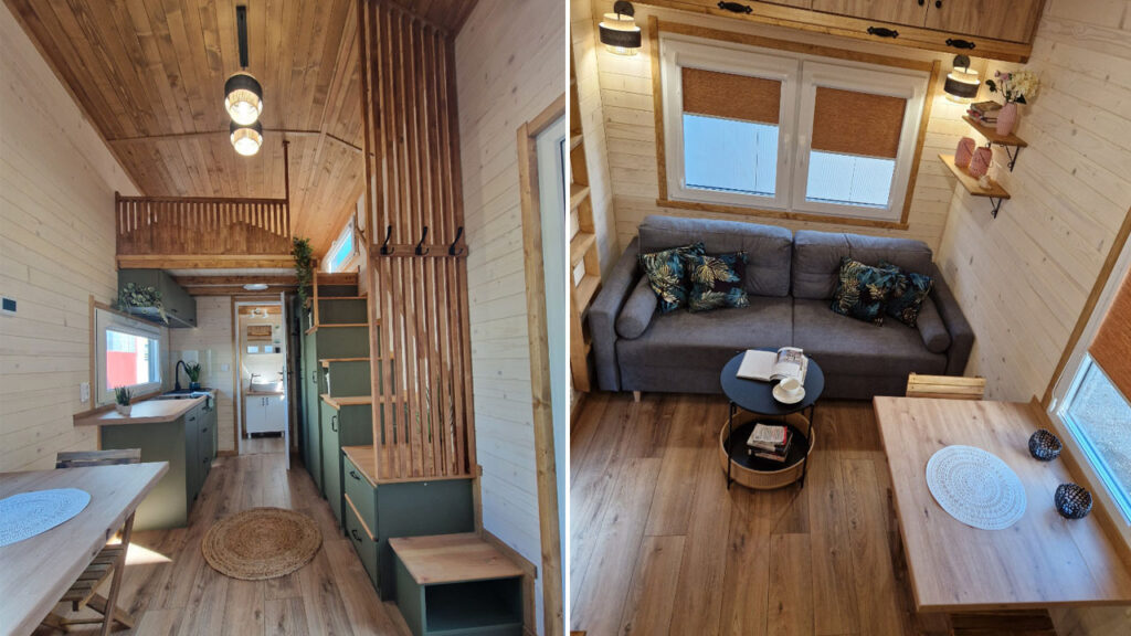 Storage-Efficient Kathi Tiny House is Masterclass in Modern Minimalism Kathi Tiny House Exudes Scandinavian Charm in its One Bedroom Storage-Efficient Layout