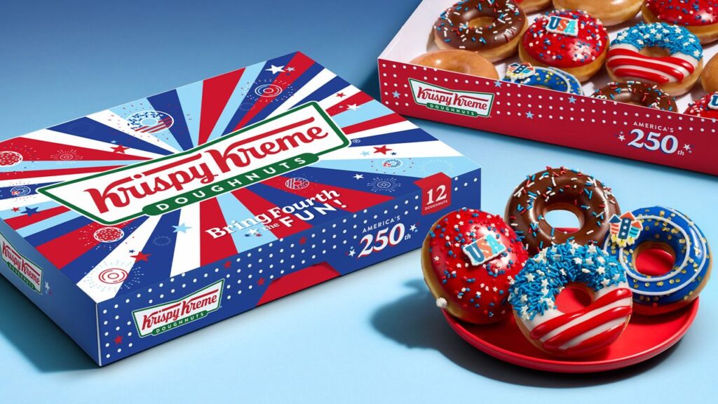 Krispy Kreme Drops Patriotic Doughnut Collection Ahead of Fourth of July Krispy Kreme 2026 Fourth of July Collection