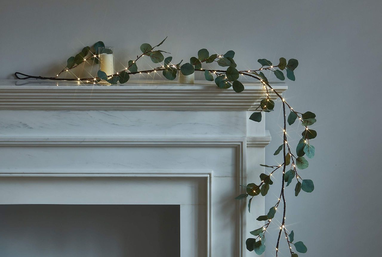 Lighted Eucalyptus Garland