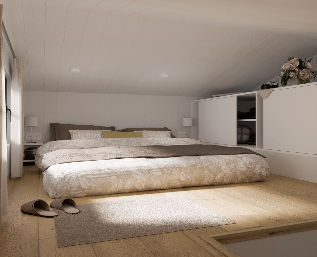 loft bedroom of Lucia tiny house by Vagabond Haven