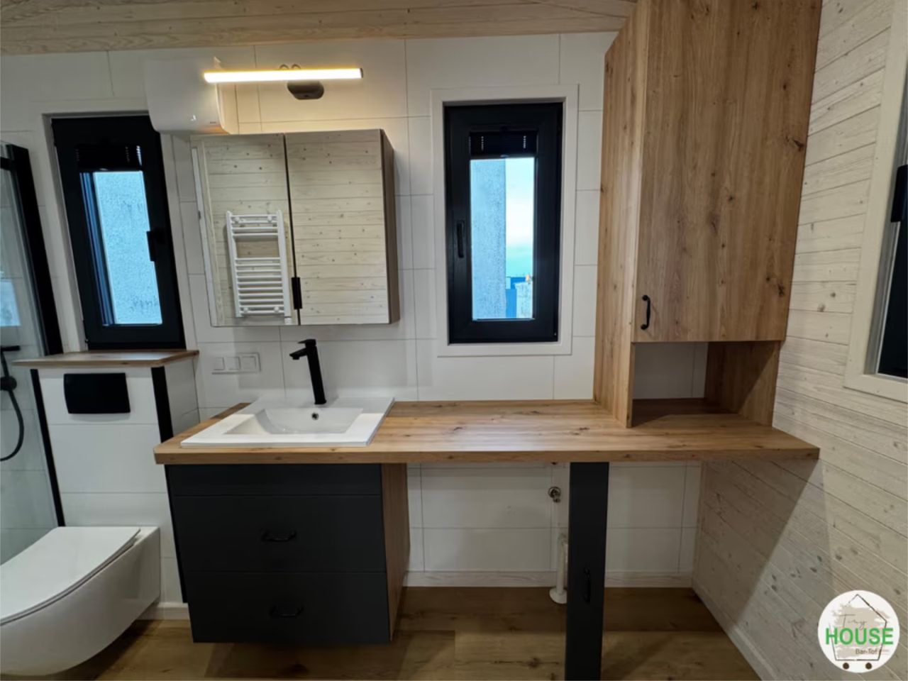 MEGA Tiny House in USA Bathroom