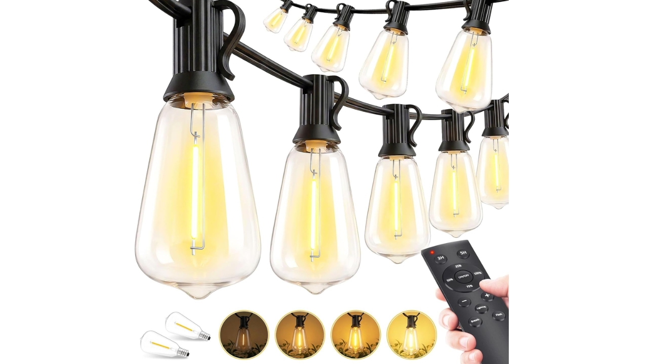 MGVIH 100ft LED Patio String Lights