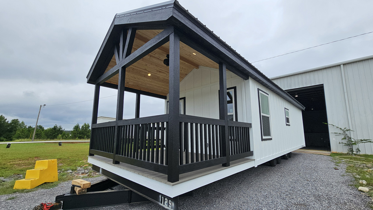 Madison Tiny House has covered porch