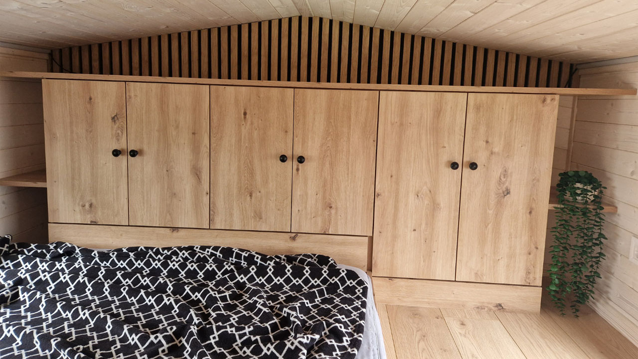 Marie tiny house-bedroom cabinetry