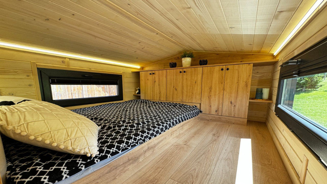 Marie tiny house-loft bedroom