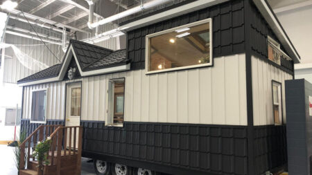 Mariposa Tiny House is Cottage on Wheels With Modern Minimalism and Rustic Aesthetic Mariposa tiny house-exterior