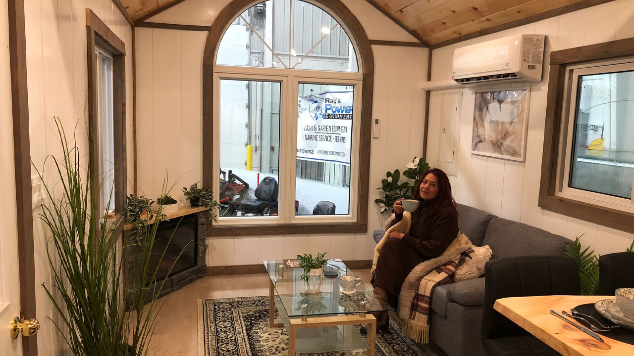 Mariposa tiny house-living room
