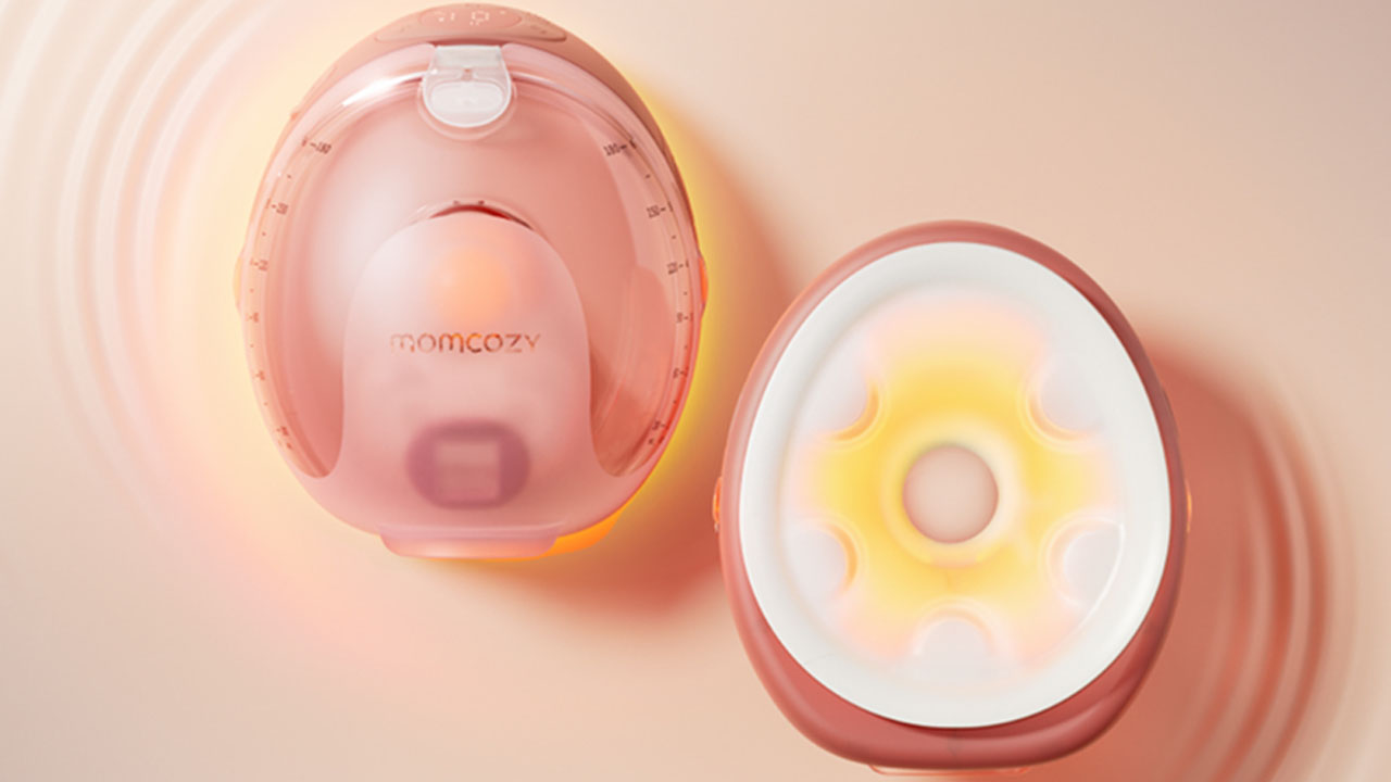 The ergonomic and portable design of the Momcozy Wellness 1 Warm-Massage Wearable Breast Pump