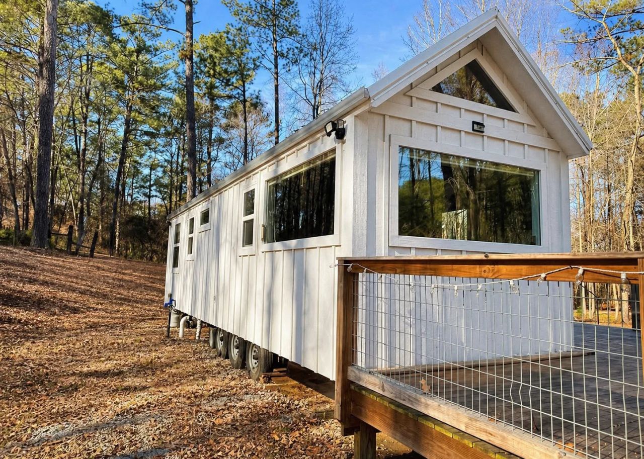 Mountain Escape Tiny House_Exterior with Deck