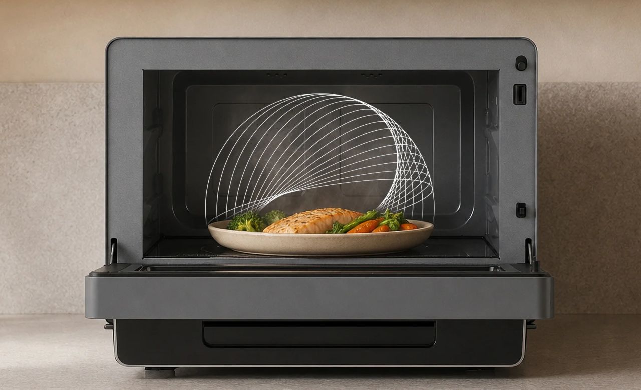 Panasonic Japanese Microwave Cooks Food Evenly, Minimizes Cold Spots