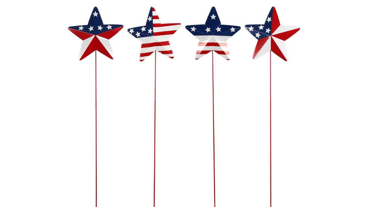 Patriotic Star Garden Stakes