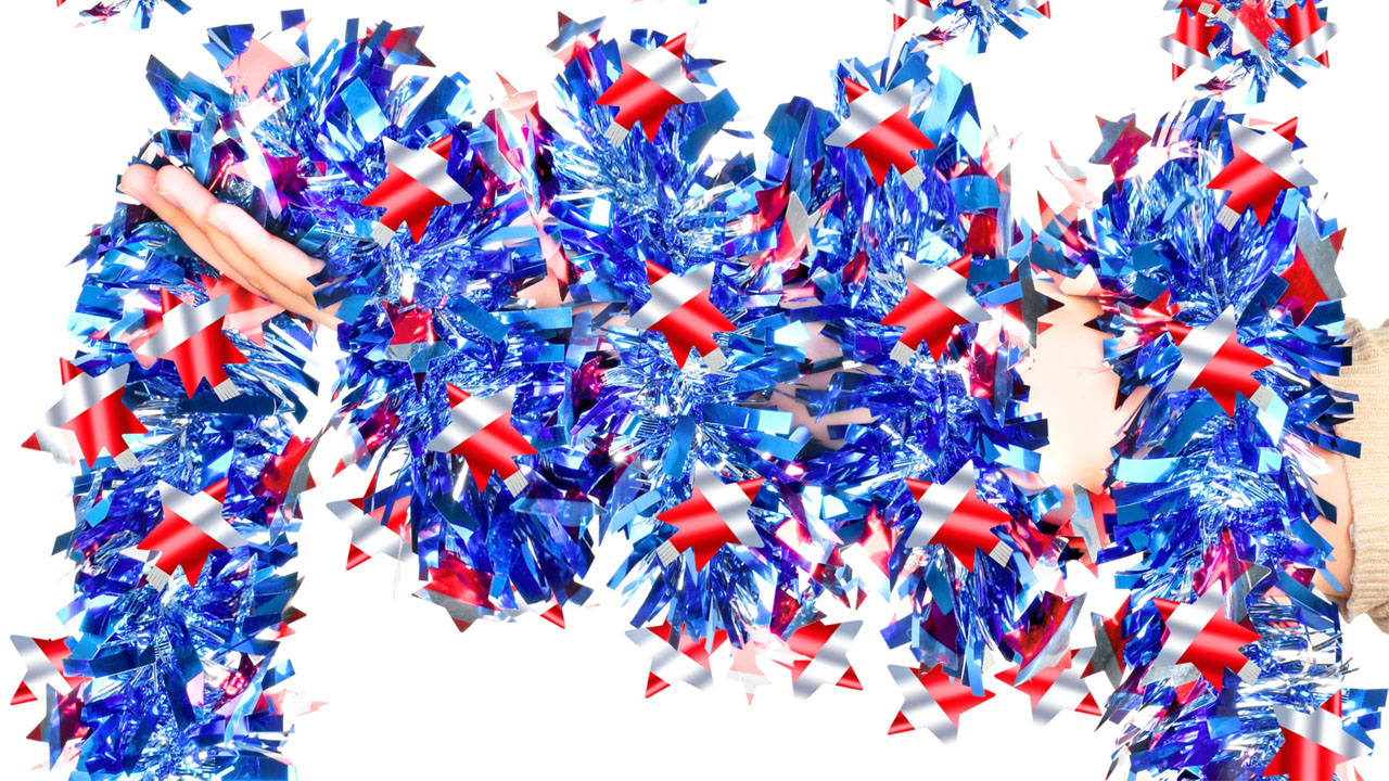 Patriotic Tinsel Garland