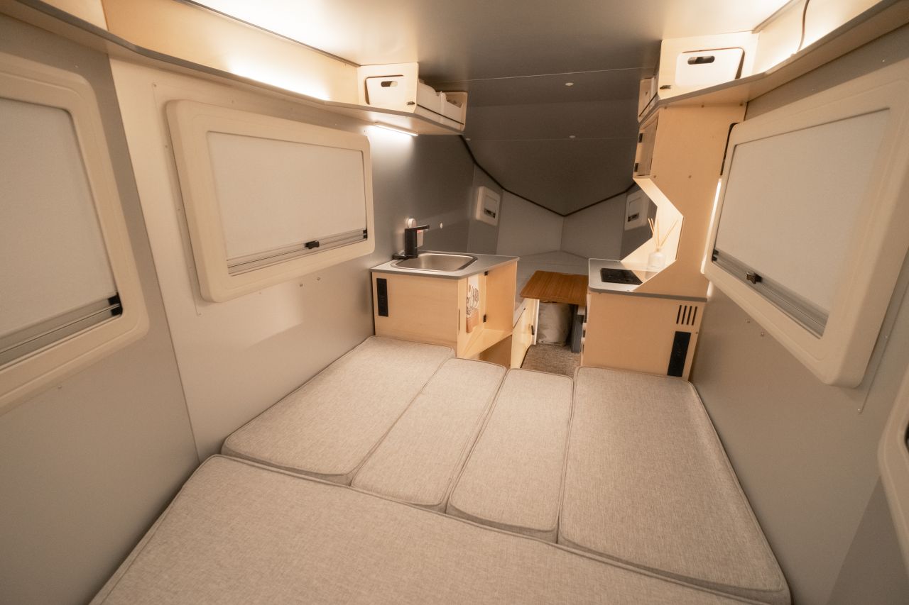 Polydrops P21X Camper Trailer for EVs Now Sleeps a Family of Four