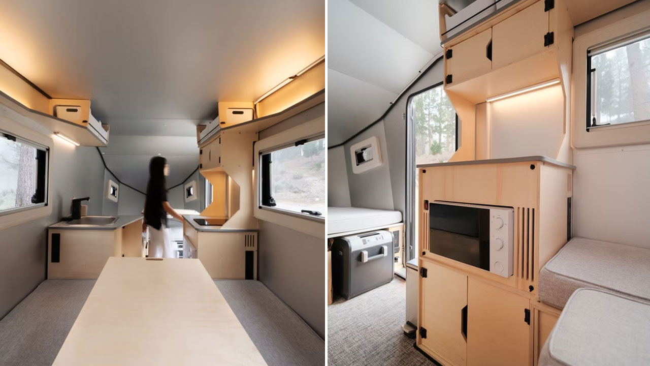 Polydrops P21X Camper Trailer for EVs Now Sleeps a Family of Four