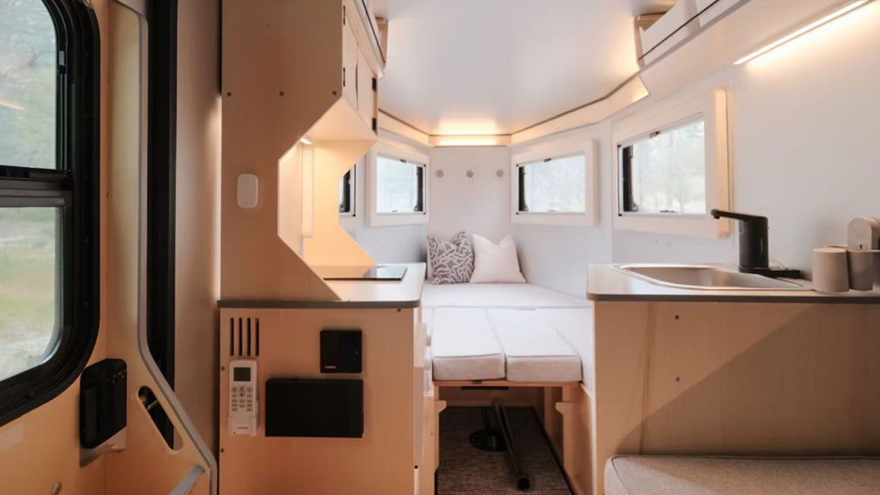 Polydrops P21X Camper Trailer for EVs Now Sleeps a Family of Four