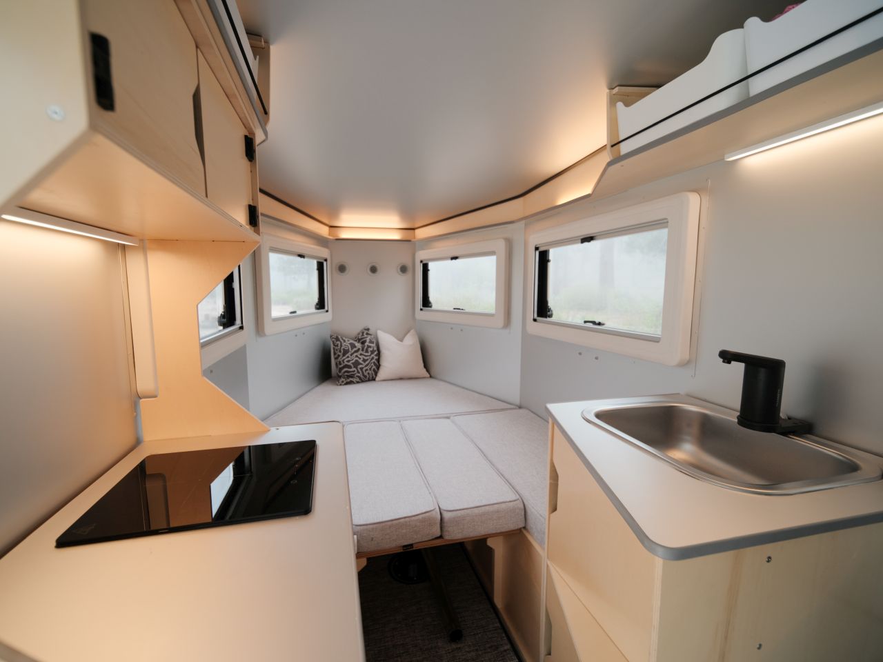 Polydrops P21X Camper Trailer for EVs Now Sleeps a Family of Four