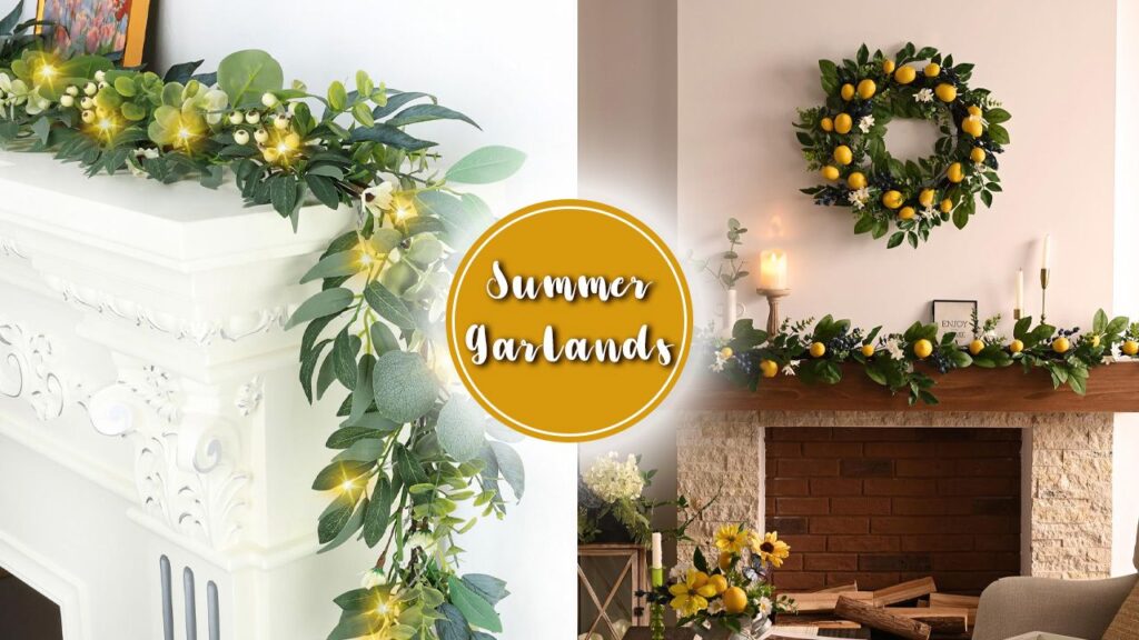 Cheerful Garlands for Mantel to Create Perfect Summerscape Refresh Your Mantel for the Season With These Joyful Summer Garlands