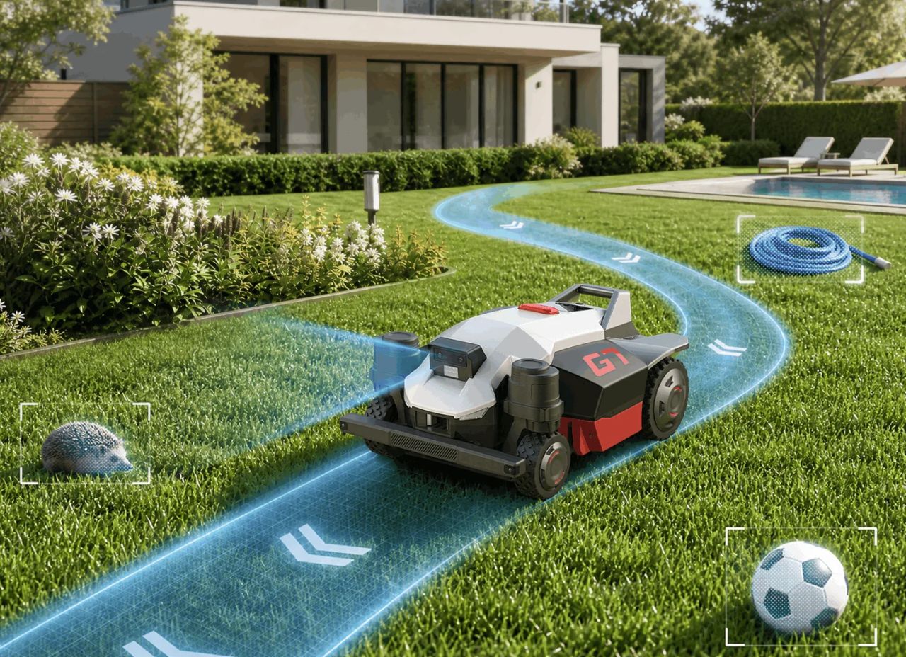 Rokibot G7 AWD Robot Mower in action