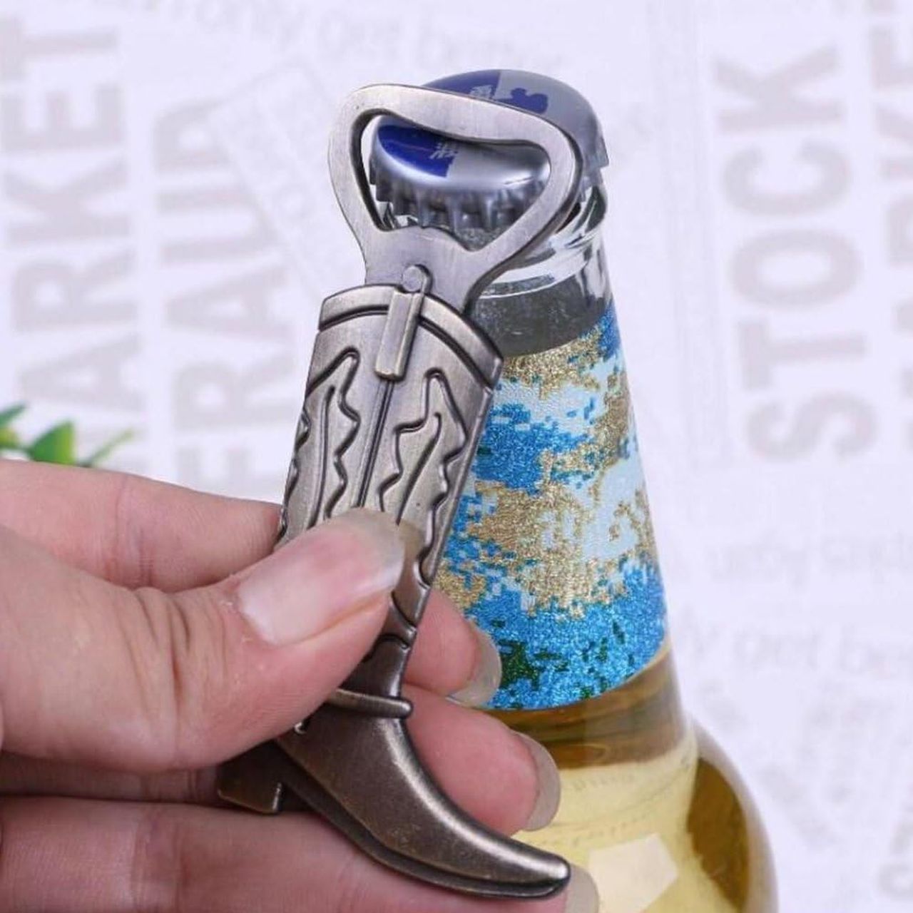 SimpleLif Cowboy Boot Bottle Opener
