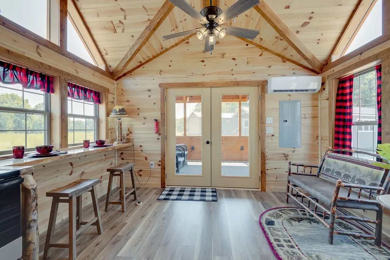 Interior of Smoky Mountain tiny house