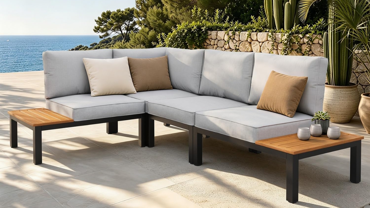 Sophia & William 4-seat Patio Furniture Set with Side Table