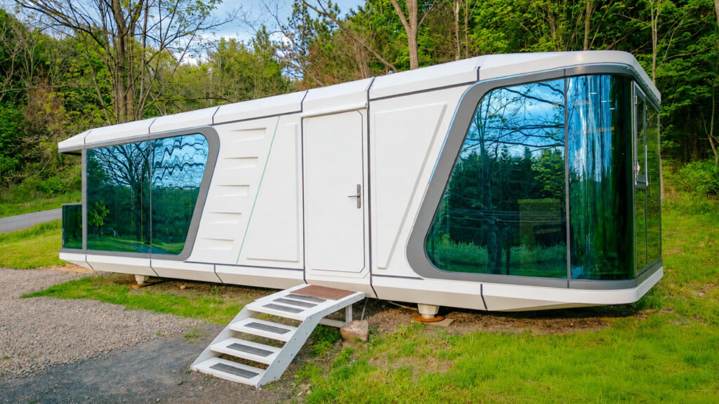 38 ft. Space Station Tiny House Offers Sci-Fi Downsizing With Retractable Roof for Stargazers Space Station Tiny House