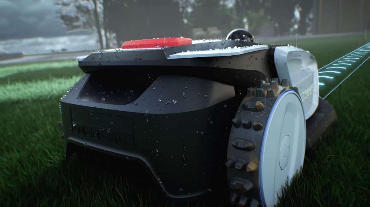 Sunseeker S4 LiDAR robot lawn mower in yard