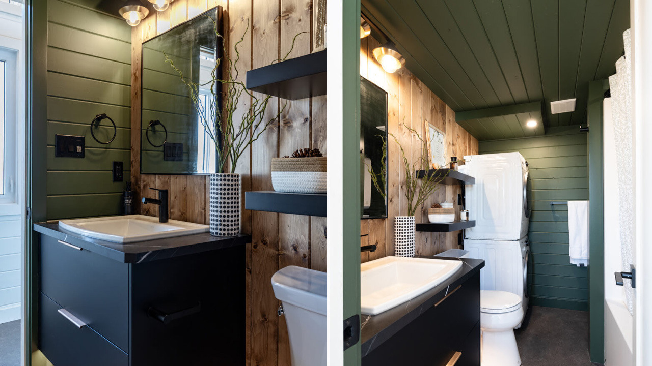 Bathroom of Sedona tiny house on wheels