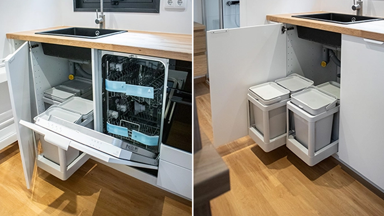 Kitchen of Tavira tiny house on wheels