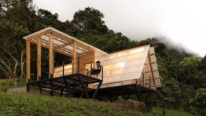 Translucent A-Frame Cabin Floats Over Ecuador’s Quaint Chocó Cloud Forest Engulfed in Dreamy Mist Translucent A-Frame Cabin Floats over Ecuador’s Quaint Chocó Cloud forest Engulfed in Dreamy Mist