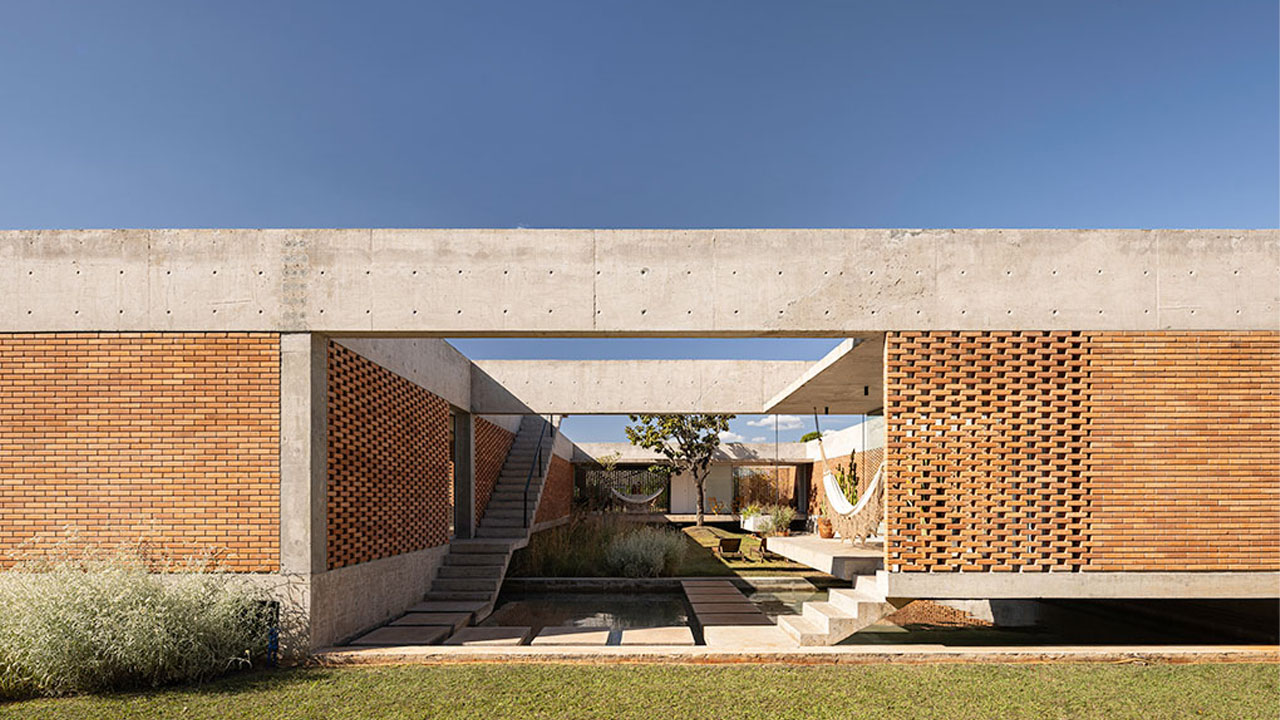 The concrete roof protects against the tropical downpour