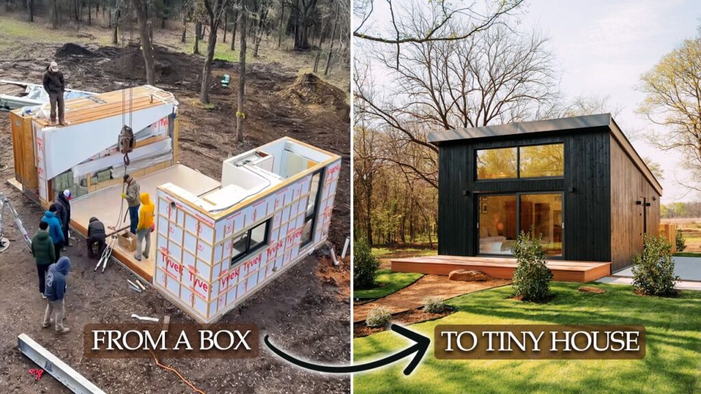 This $80K Tiny House Unfolds From a Box Into Full-Size Home in 3 Hours Unfold House - from a box to a tiny house